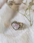 ANILLO CORAZÓN CUARZO ROSA Y PIRITA/ TURMALINA Y PIRITA