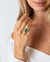 ANILLO GOTA REGULABLE CON ÁGATA Y CUARZO VERDE en internet