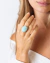 Imagen de ANILLO OVALADO REGULABLE CON AMATISTA/AMAZONITA/OBSIDIANA/CUARZO ROSA