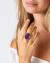 ANILLO OVALADO REGULABLE CON AMATISTA/AMAZONITA/OBSIDIANA/CUARZO ROSA - comprar online