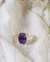 ANILLO MINI OVALADO REGULABLE CON AMATISTA/OBSIDIANA/CUARZO ROSA - comprar online