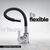 Piazza Emblem 10016 Griferia Cocina Monocomando Cromado Flexible Color Negro - Broncesur
