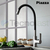 Piazza Emblem 10016 Griferia Cocina Monocomando Cromado Flexible Color Negro en internet