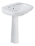 Bacha Lavatorio Chica + Pie Columna Roca Italiana Baño Capea - Broncesur