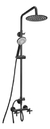 Griferia Ducha Peirano Exterior Columna Black Velvet 84-190