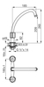 Grifo De Cocina Doble Comando Fv C7 Radal 0413/c7 Cromo Acabado Cromado - comprar online