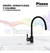 Griferia Cocina Mesada Monocomando Piazza Emblem 10017ne Color Negro - comprar online