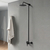 Griferia Ducha Exterior S/t C/barral Flat Negro Hidromet Acabado Mate - comprar online