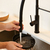 Grifería De Cocina Monocomando Peirano Hoop Black 20-202n Color Negro - Broncesur