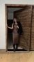 Vestido Mídi Couro Sintético - comprar online