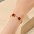 Pulsera Trébol Elegancia Carmín en internet