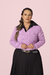 Imagem do Blusa Feminina Plus Size Manga Longa Decote V Lisa (EMA)