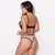 Conjunto Sexy sem Bojo e com Arco em Tule e Renda de Poliamida Cor:Preto;Tamanho na internet
