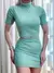 Imagem do Conjunto Feminino em Ribana Cropped de Gola e Saia Curta Mayara Ref.1072 (123456