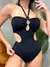 Body Maiô Feminino em Anarruga com Argolas e Amarração Ref. 1398