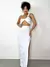 Conjunto Feminino em Suplex Saia Longa e Cropped Transpassado Cristiana Ref. 134 - Essência Wear - A moda do seu jeito