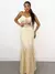 Conjunto Feminino em Viscolinho Saia Longa e Cropped Amarração Flavia Ref. 129 - loja online