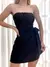 Vestido Feminino Curto em Duna sem Alça Transpassado Ingrid Ref. 1308 - Essência Wear - A moda do seu jeito