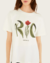 Tshirt Fit Rio Flor Off White - SABOR DA MODA BOUTIQUE
