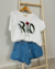 Tshirt Fit Rio Flor Off White - comprar online