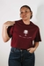 Cropped Bordô estampa entre o verde e o silêncio - comprar online