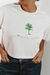Cropped Bordô estampa entre o verde e o silêncio - loja online