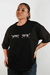 Camiseta Oversized Bordô estampa Onça na internet