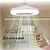 Ventiladores de teto com controle remoto e luz ventilador de lâmpada led e27 co