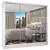 Espresso Móveis Guarda Roupa Casal 3 Portas Com Espelho Porto Premium Cor Branco