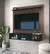 Home Painel Simples Tv Sala 50 Pol Ripado Com Nicho Ripado / Preto - comprar online