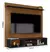 Home Painel Simples Tv Sala 50 Pol Ripado Com Nicho Ripado / Preto - Feirão dos Móveis