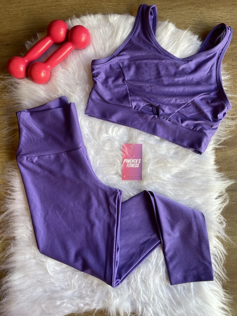 Conjunto fitness canelado de compressão - comprar online