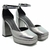 Scarpin Meia Pata Couro Inox - comprar online