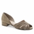 Peep Toe Baixa Couro Nobuck Lagrasse Taupe