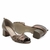 Imagem do Peep Toe Média Couro Fruges Café Metalizada