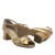 Peep Toe Média Couro Sena Bronze - comprar online