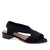 Sandália Salto Baixo Neoprene Nuage Preto