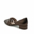 Peep Toe Baixa Couro Lagrasse Café Metalizado - loja online
