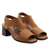 Sandália Salto Médio Neoprene Léger Conhaque - comprar online