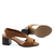 Sandália Salto Médio Neoprene Nuage Conhaque - comprar online