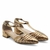 Scarpin salto baixo couro Amiens Bronze - comprar online