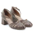 Sandália Salto Médio Couro Clement Taupe - comprar online