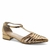 Scarpin salto baixo couro Amiens Bronze