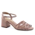 Sandália Salto Médio Couro Lille Rosa - comprar online
