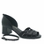 Peep Toe Média Couro Fruges Preto