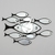 Reloj de pared peces 3D - comprar en línea