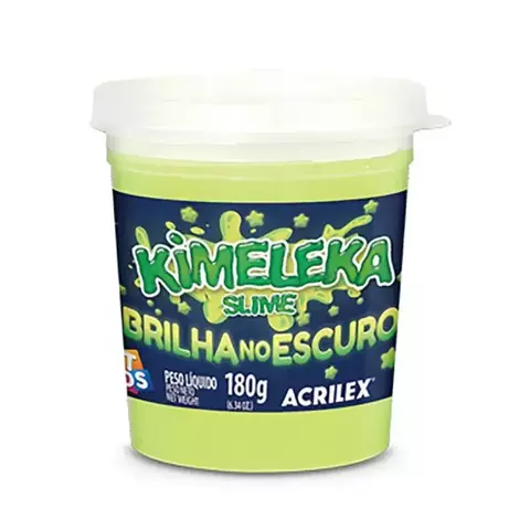 Slime Kimeleka Brilha No Escuro 180g Acrilex Art Kids