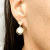 Brinco Pendente Redondo Folheado a Ouro 18k Luxo