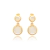 Brinco Pendente Redondo Folheado a Ouro 18k Luxo