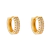 Brinco Argola 2 Filetes Zircônias Folheado a Ouro 18K - comprar online
